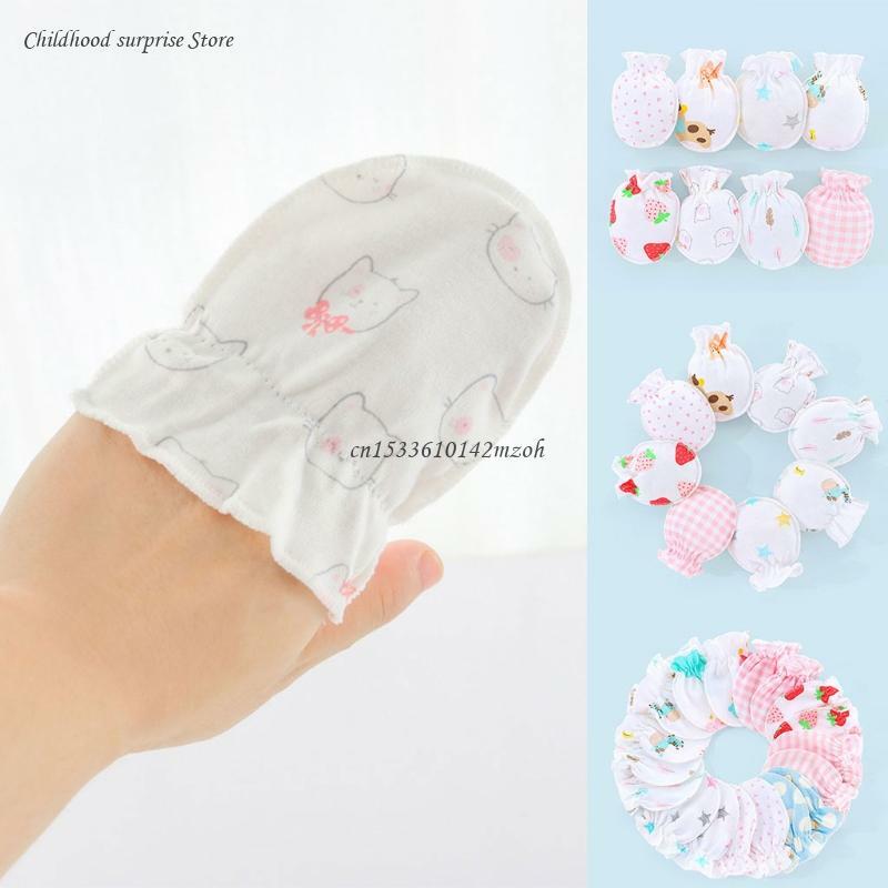 Варежки для мальчиков и девочек 0–5 месяцев, перчатки, хлопковые варежки для малышей, Прямая поставка