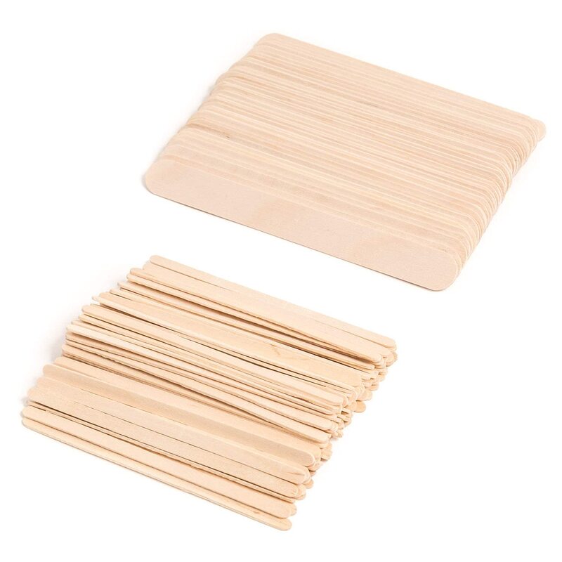 50/100pcs pack Disposable Wooden Waxing Stick Wax Bean Wiping Wax Tool Disposable Hair Removal Beauty Body Beauty Tool