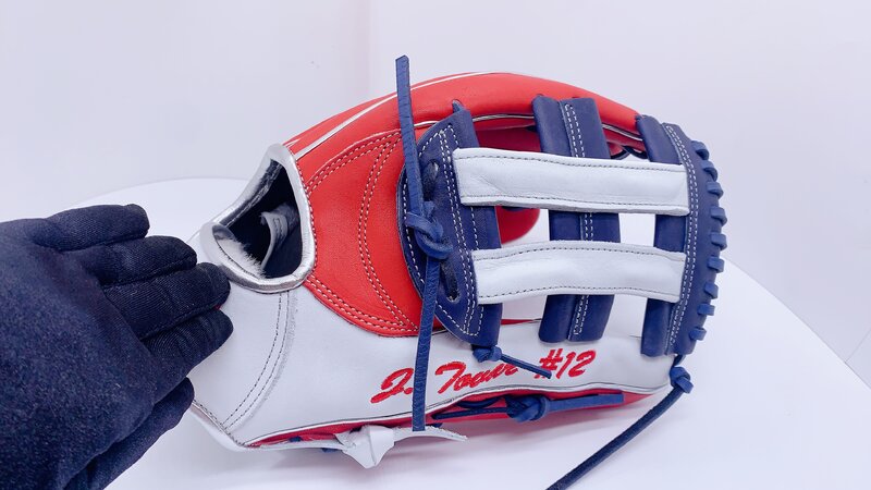 Profesjonalna rękawice do baseballu rękawice baseballowe skórzana Kip na zamówienie sprzedaż hurtowa rękawice do baseballu A2000