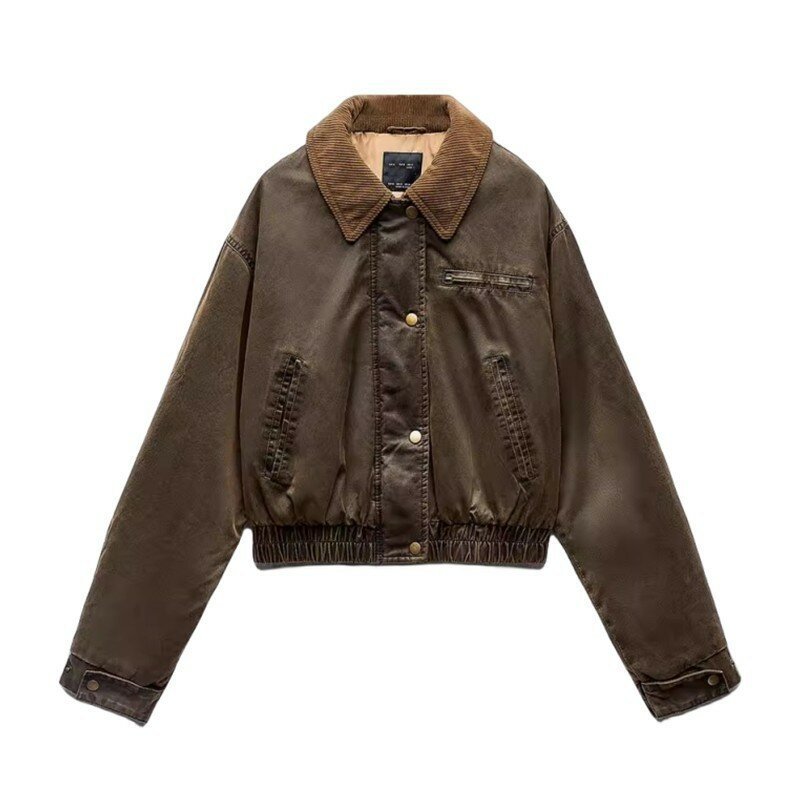 Traje marrón cálido para mujer, chaqueta Formal elegante para mujer, un solo botón, ropa de calle diaria delgada, abrigo de oficina para mujer