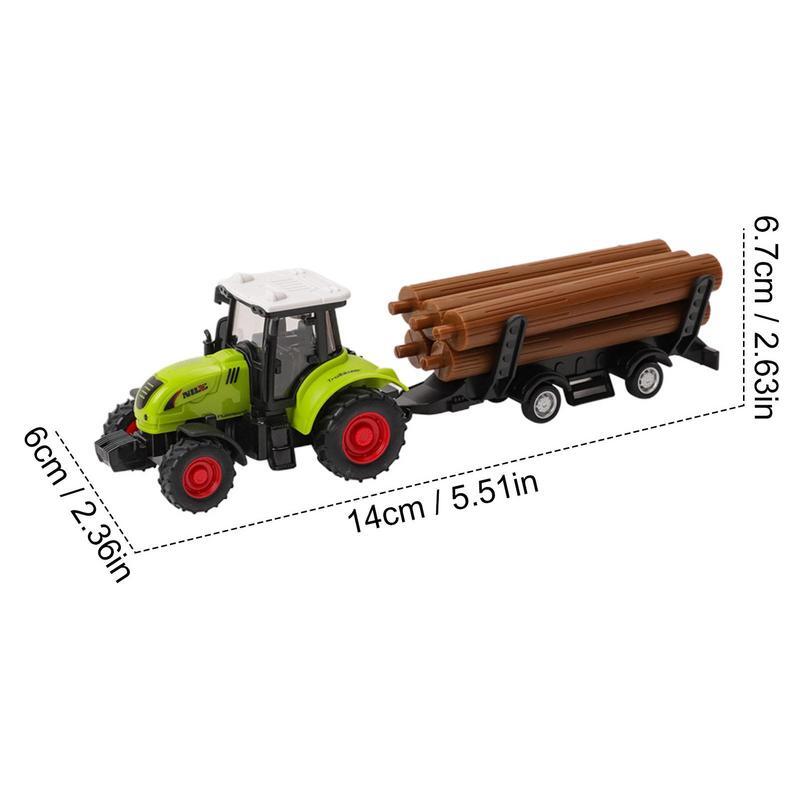 Simulation Tractor Push And Go Car Toys Die Cast Pull Back Engineering Toy Model Educational Friction Powered Vehicles For Kids