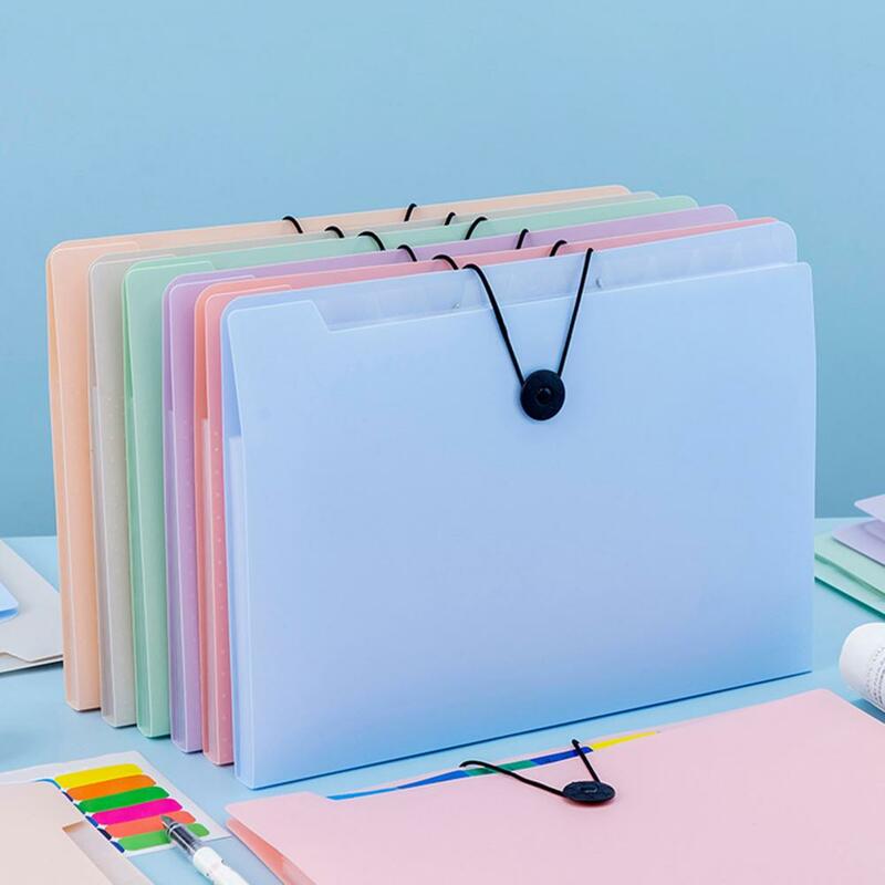 Anti-sujo pasta de arquivo transparente para expandir a carteira, Útil Storage Bag, Exame Paper Store, Insert, A4, 8 grades