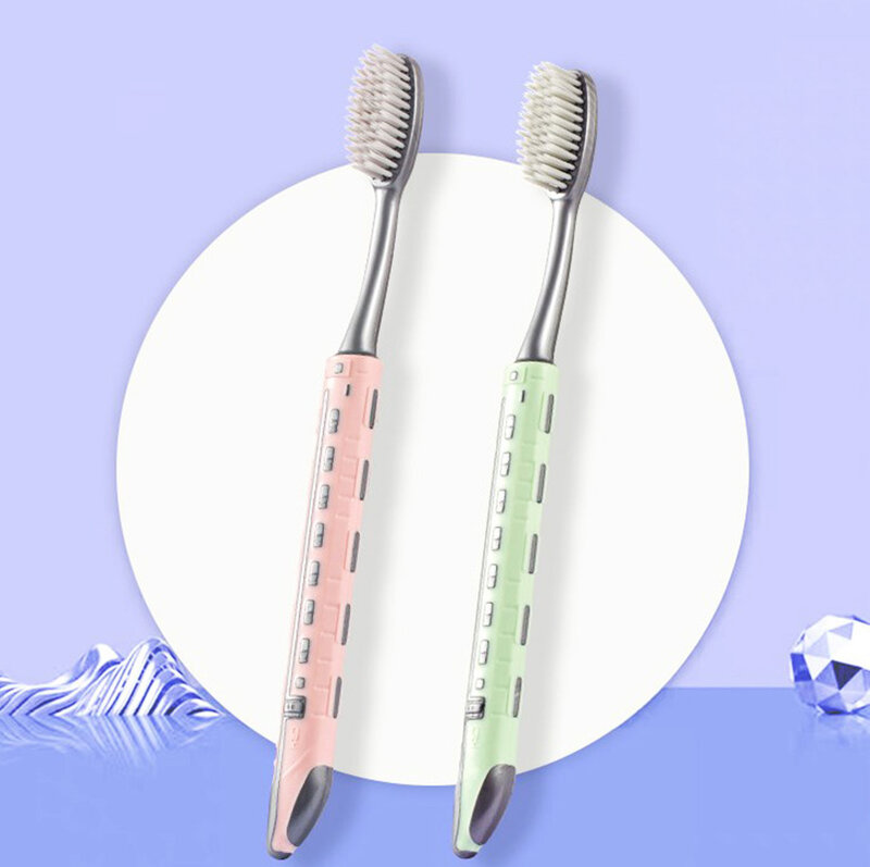 Zahnbürste lange Kopf reinigung Massage Zahnfleisch schutz Silberionen Haushalt unabhängige Verpackung Mundpflege werkzeuge