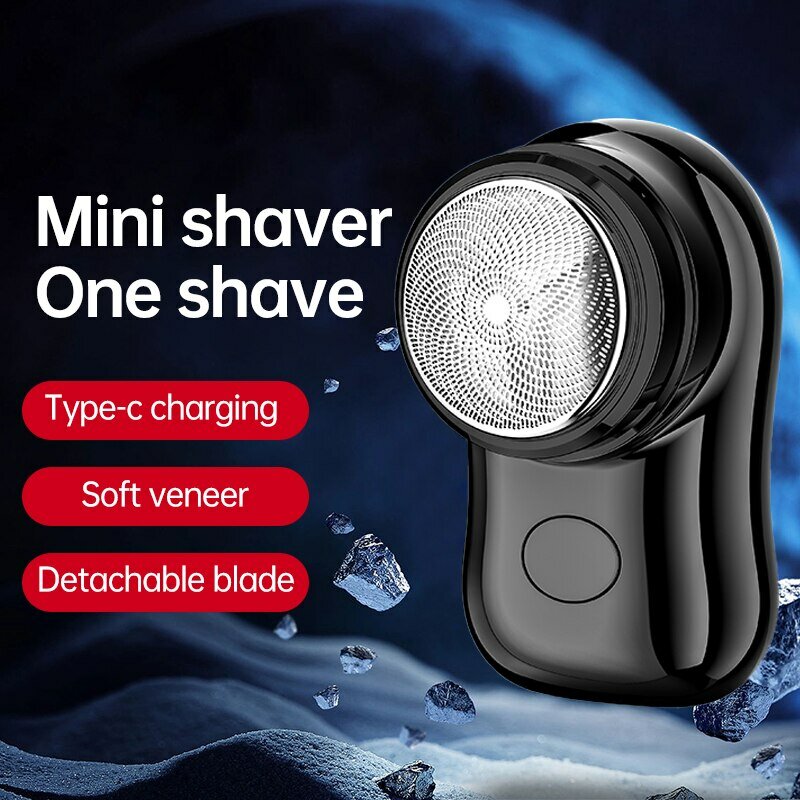 Mini Afeitadora eléctrica portátil para mujer, máquina de afeitar recargable por USB, tamaño de bolsillo, afeitadora indolora en seco y húmedo