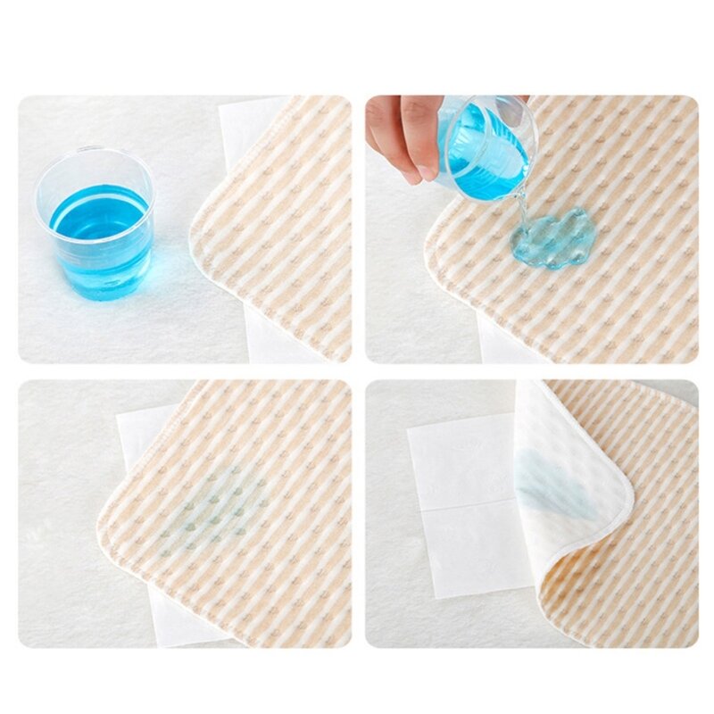 Cambiador algodón para bebé, tapete para pañales antideslizante y a prueba fugas que garantiza seguro y seco,