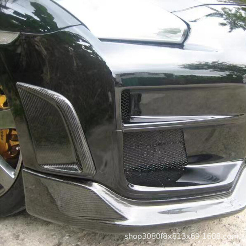 Parachoques delantero de fibra de carbono para Nissan GT-R35, ventilación de aire modificada, accesorios de decoración para coche, 2009-2016