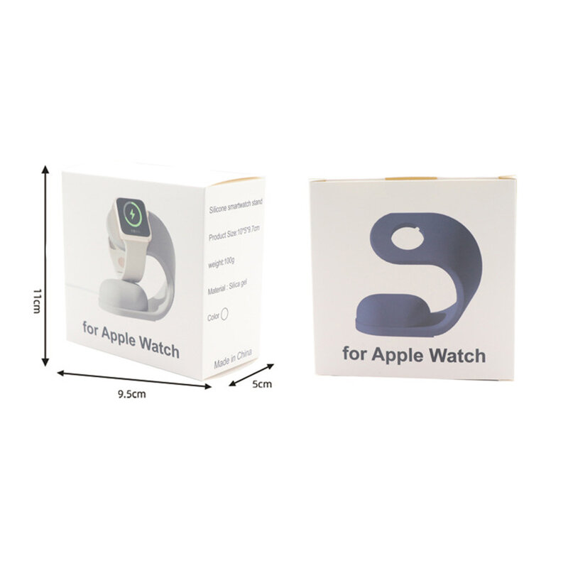 Soporte de carga de silicona para Apple Watch Seires, 45mm, 41mm, 44mm, 42mm, 40mm, 38mm, soporte para iWatch s9, 8, 7, 6, 5, 4, 3, 2, 1 Ultra