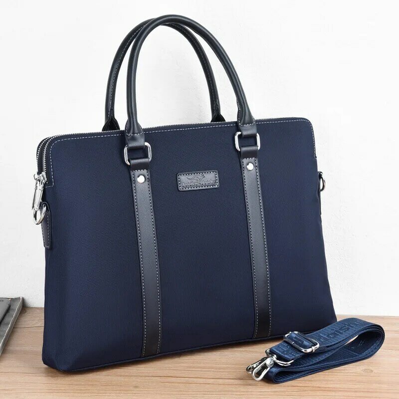 Новый модный портфель на двойной молнии, водонепроницаемая сумка унисекс, повседневная мужская сумка через плечо, сумка для ноутбука, дорожная сумка