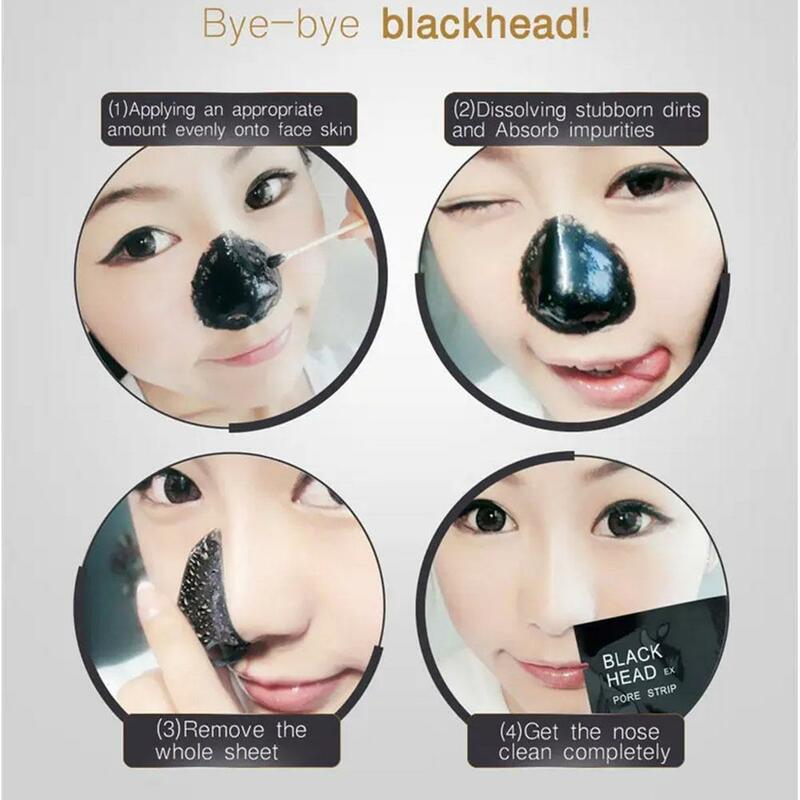 Unisex Cravo Remover Tiras Removedor De Limpeza Profunda De Bambu Carvão Casca Máscara de Limpeza Cuidados Faciais Acne Tratamento Máscara Facial