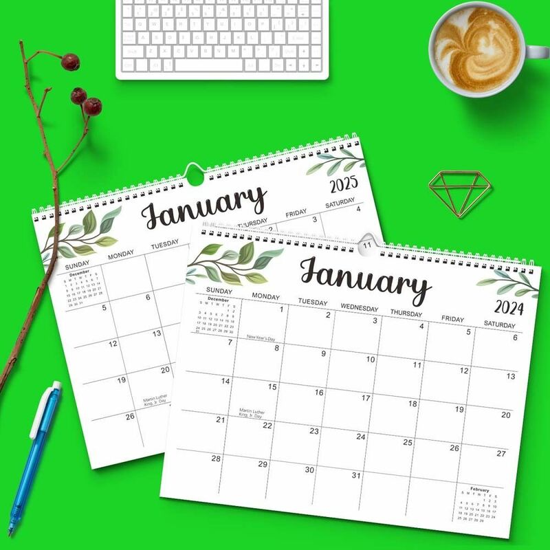 18 mesi 2024 calendario da parete Agenda Organizer cancelleria per ufficio forniture di cancelleria calendario a spirale programma settimanale