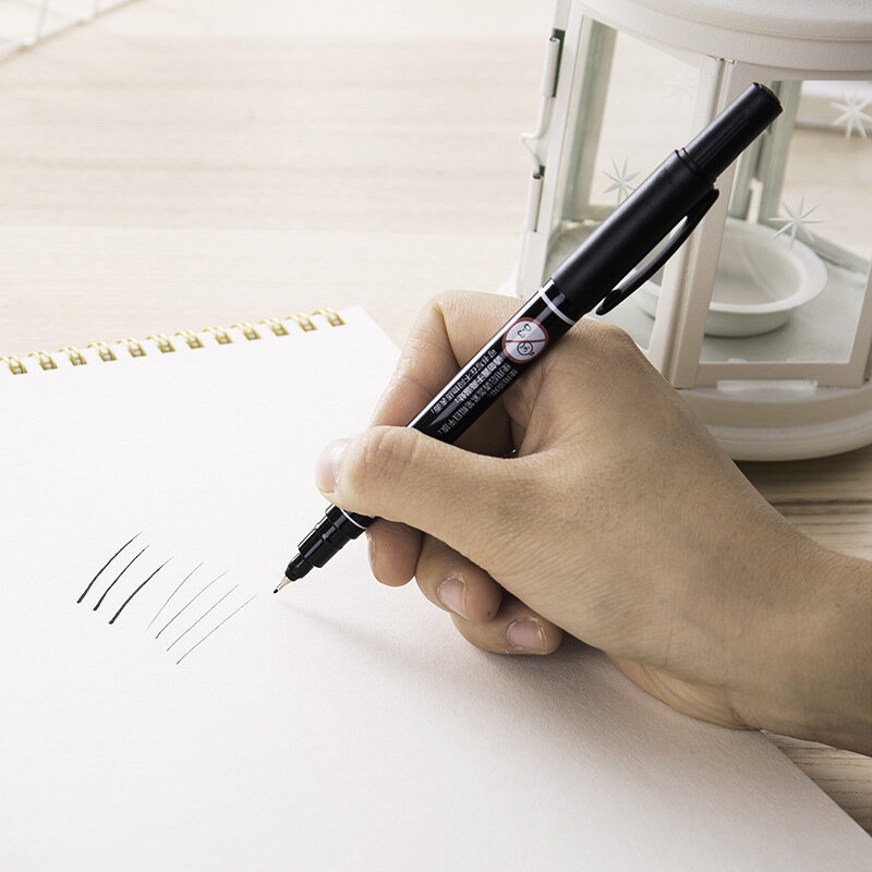 Художественный маркер, детская ручка с крючком для рисования, черная маркерная ручка, тонкая головка, оптовая продажа S563