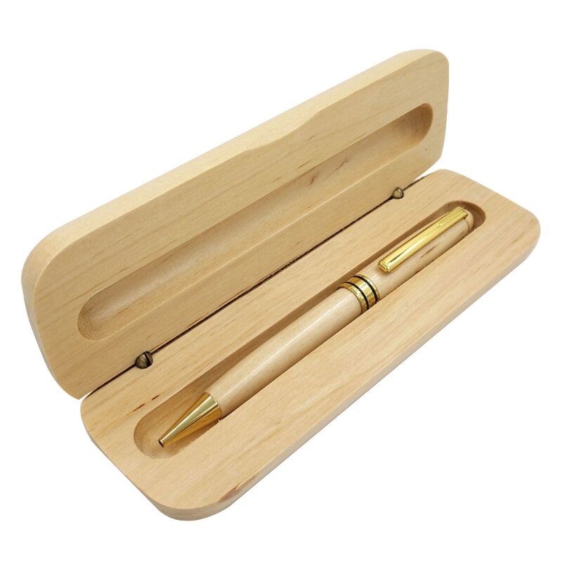 Wielofunkcyjny długopis pudełkiem. Długopis 0,5 mm drewna klonowego