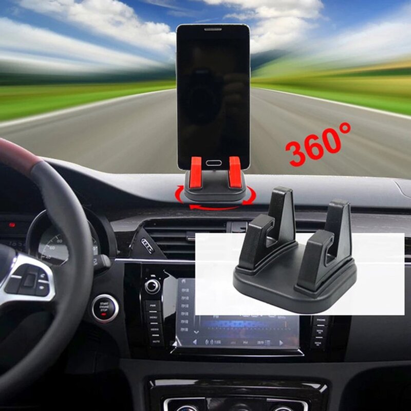 Suporte giratório antiderrapante do telefone do carro, suporte do painel, rotação de 360, simples, útil, auto telefone móvel, suporte do GPS