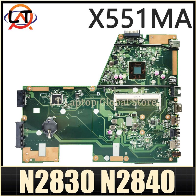노트북 마더보드, ASUS X551M F551MA D550M 용 X551MA 메인보드, N2830, N2840 메인보드, 100% 테스트 OK