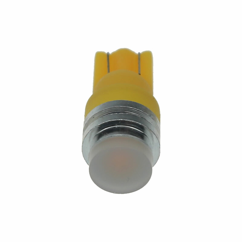 1 bombilla de lectura de luz de esquina RV T10 W5W amarilla, luz suave, 1 emisor COB SMD LED 657 1250 1251 A131