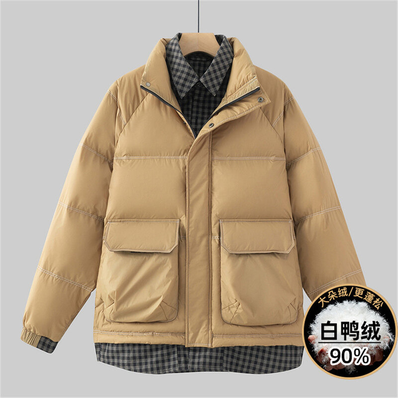 남성용 겨울 다운 재킷, 플러스 사이즈 8XL 다운 코트, 패션 캐주얼 페이크 투피스 재킷, 빅 사이즈 8XL