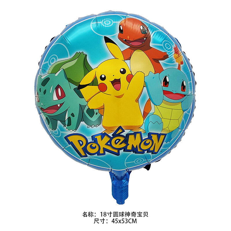 Kawaii Anime Pokemon Balloon Cute Cartoon Aluminum Film Balloon Party Decoration Pikachu Balloon Kids Birthday Gifts Toys