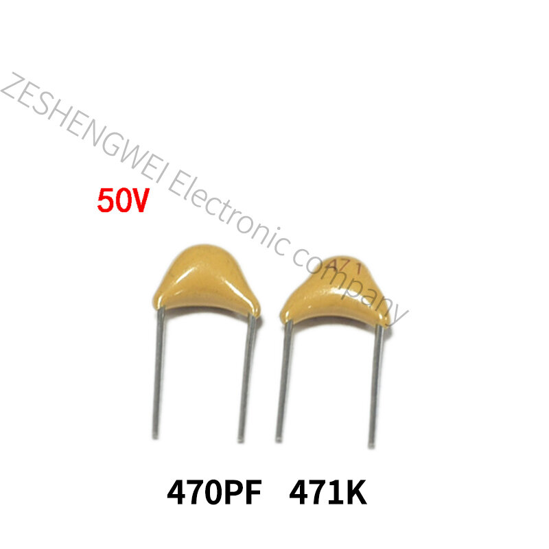 100PCS Monolithic Capacitor 470PF 471K 50V Pin Pitch 5.08MM ±10% The Infinite Capacitance