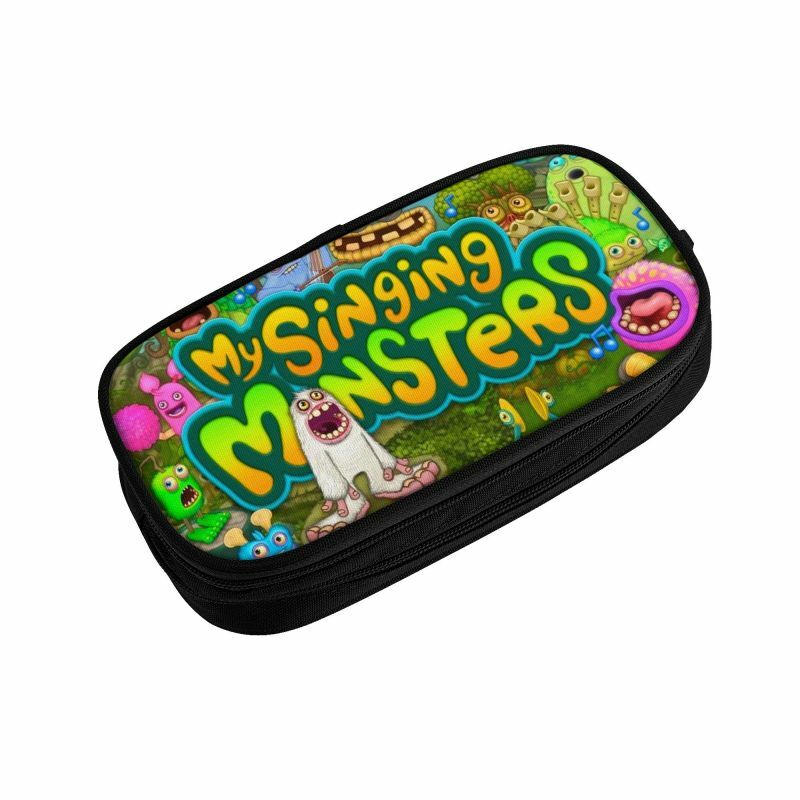 Kawaii My Singing Monsters Pencil Case for Girl Boy Large Capacity Pencil Pouch Stationery