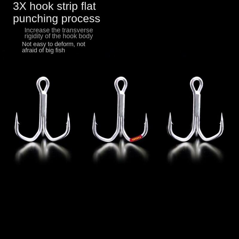 10pcs Fishing Tackle Fishhooks Treble Jig fishing Triple anchor hook new High Carbon Steel Hook for Outdoor Sports Durable