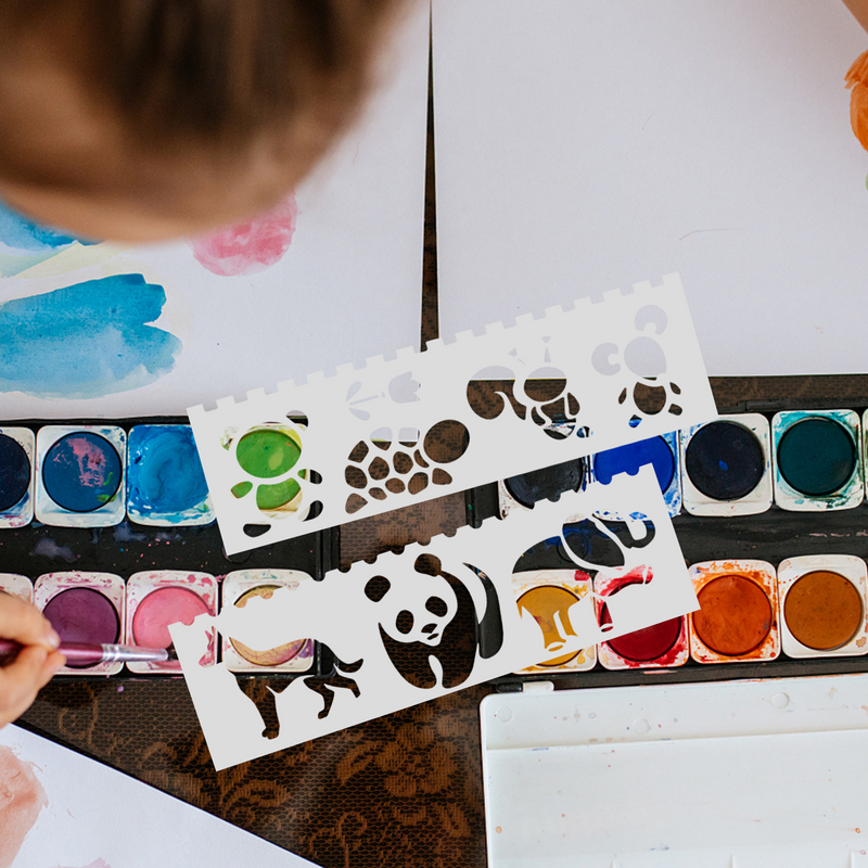 4 Sets Strip Painting Sjablonen Voor Stencilsstencils Kinderen Multifunctioneel