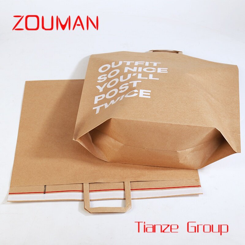 Custom , Custom Recyclable Clothing Mailing Envelopes Document bag Self Seal paper shipping bags for clothing