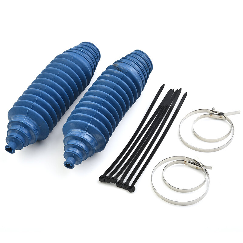 Juego de accesorios universales de silicona para coche, rejilla y piñón de dirección, Kit de polaina azul, 2 unidades