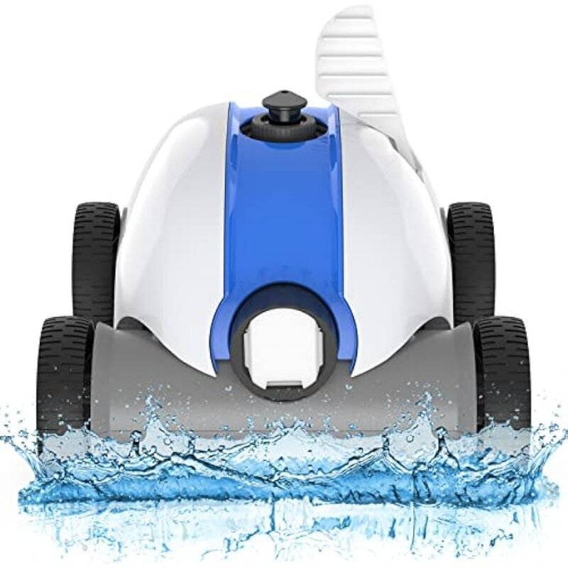 Cordless Robotic Pool Cleaner, Automatic Pool Vacuum with 60-90 Mins Working Time, Rechargeable Battery, IPX8 Waterproof