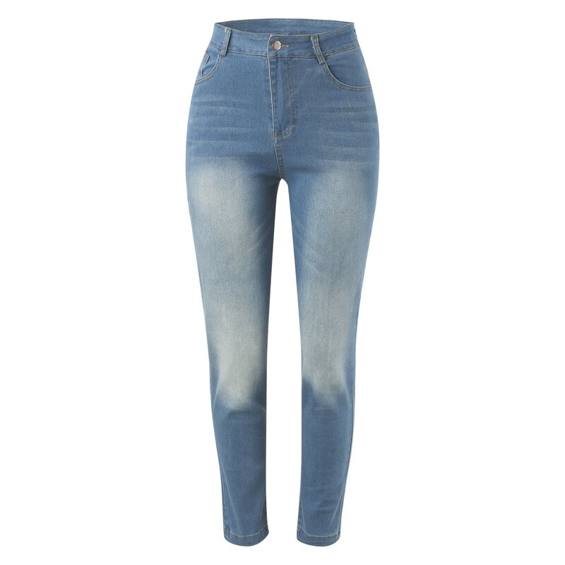 Женские Модные свободные высокоэластичные облегающие микро-расклешенные джинсы большого размера, Эластичные Классические повседневные джинсы для женщин