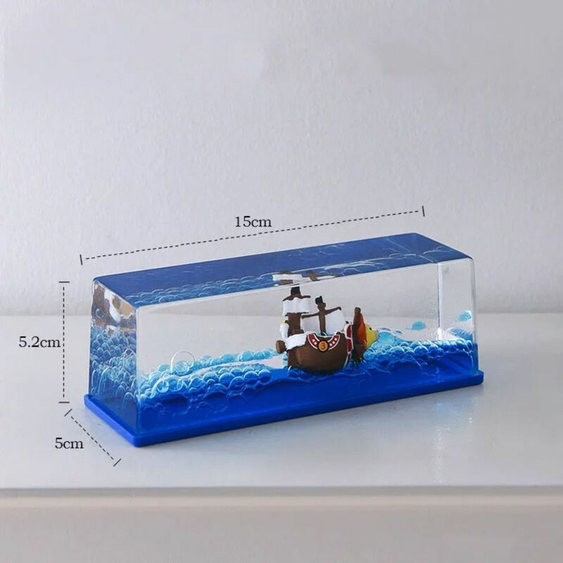 Liquid One Piece Pirate Ship Fluid Drift Bottle Floating Boat Gifts Unsinkable Ship Toy Living Room Decorations