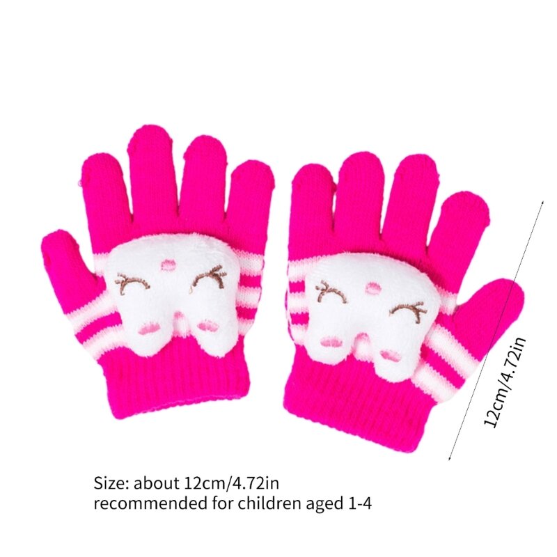 Детские красочные перчатки, милые толстые детские варежки с героями мультфильмов, тематические варежки, зимние теплые перчатки с