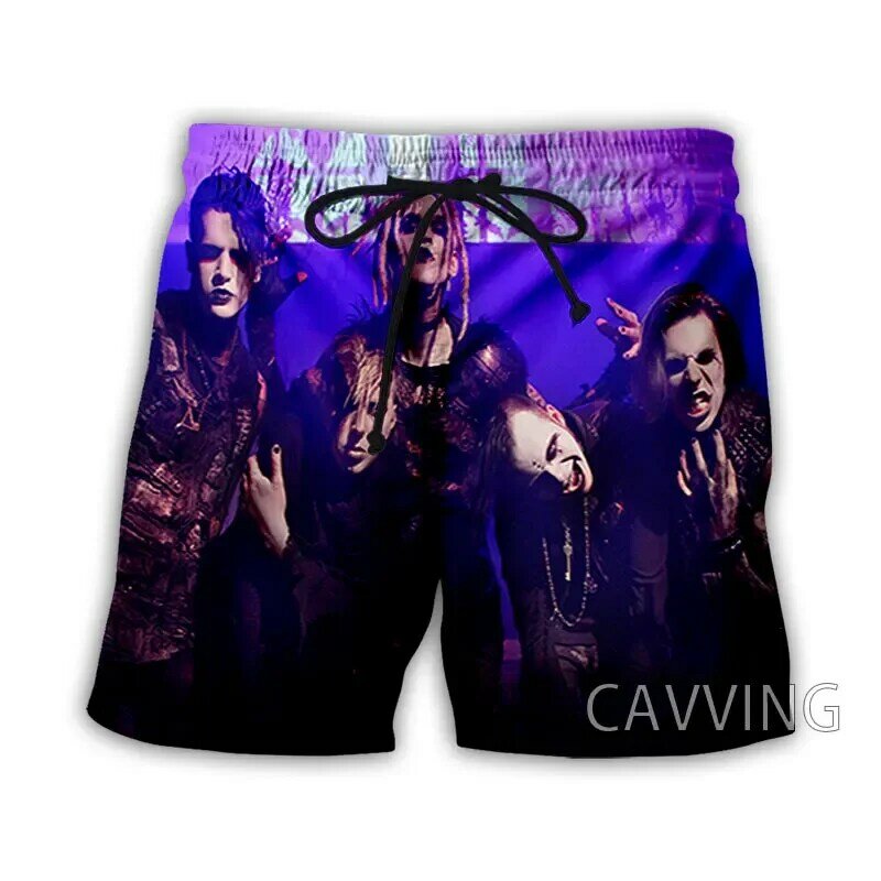 CAVVING-Shorts de praia masculinos e femininos impressos em 3D, shorts David Suicida Rock, shorts casuais de sudorese rápida, streetwear verão