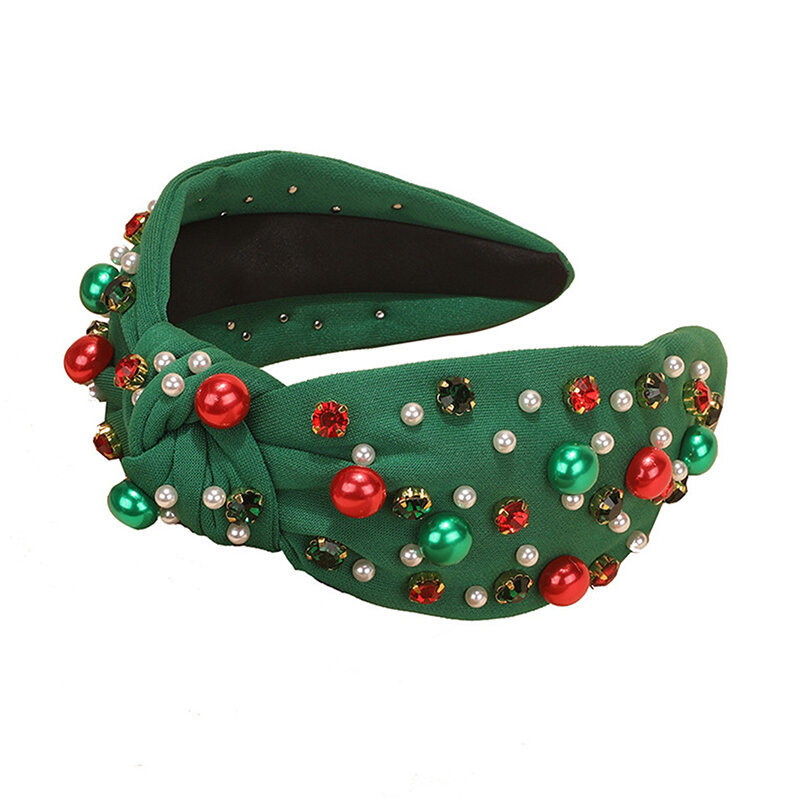 1 шт. Рождественская повязка на голову в стиле барокко с жемчугом