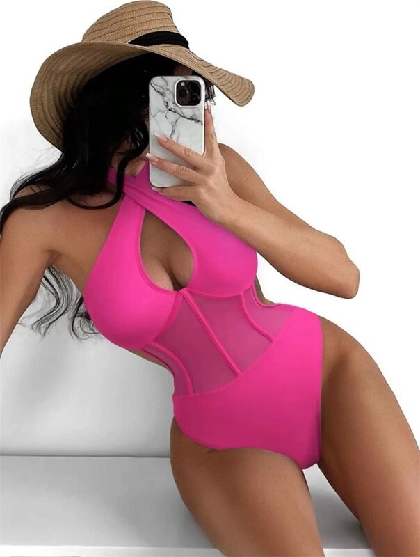 1 Piece Women's Bikini Swimsuit Jumpsuit Sexy Hollow Summer Party Beach Holiday Skirt Hot Girl Streetwear Robes