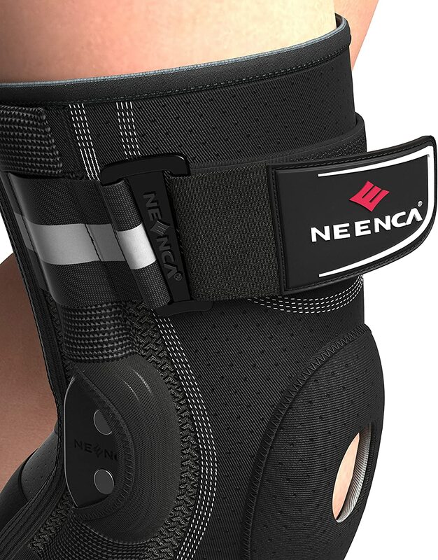 NEENCA-Genouillère à charnière avec stabilisateurs latéraux, attelle de genou, attelle de ménisque pour l'arthrite, ACL PCL
