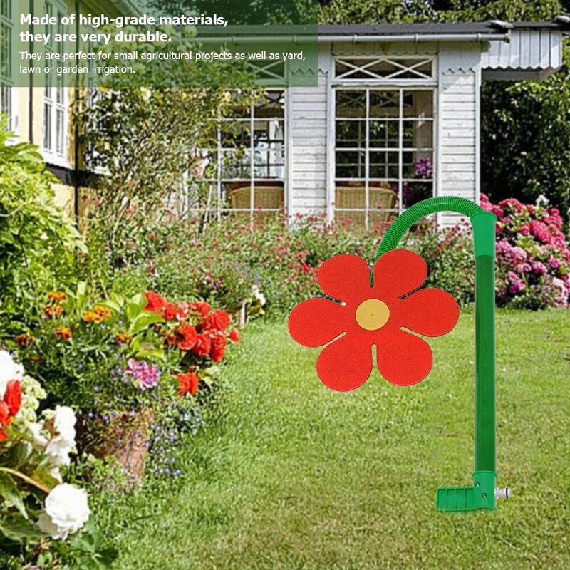 정원 스프링클러 꽃 모양 720 회전 물 스프레이 장난감, 마당 잔디 급수 관개 도구, 크레이지 스핀 스프링클러