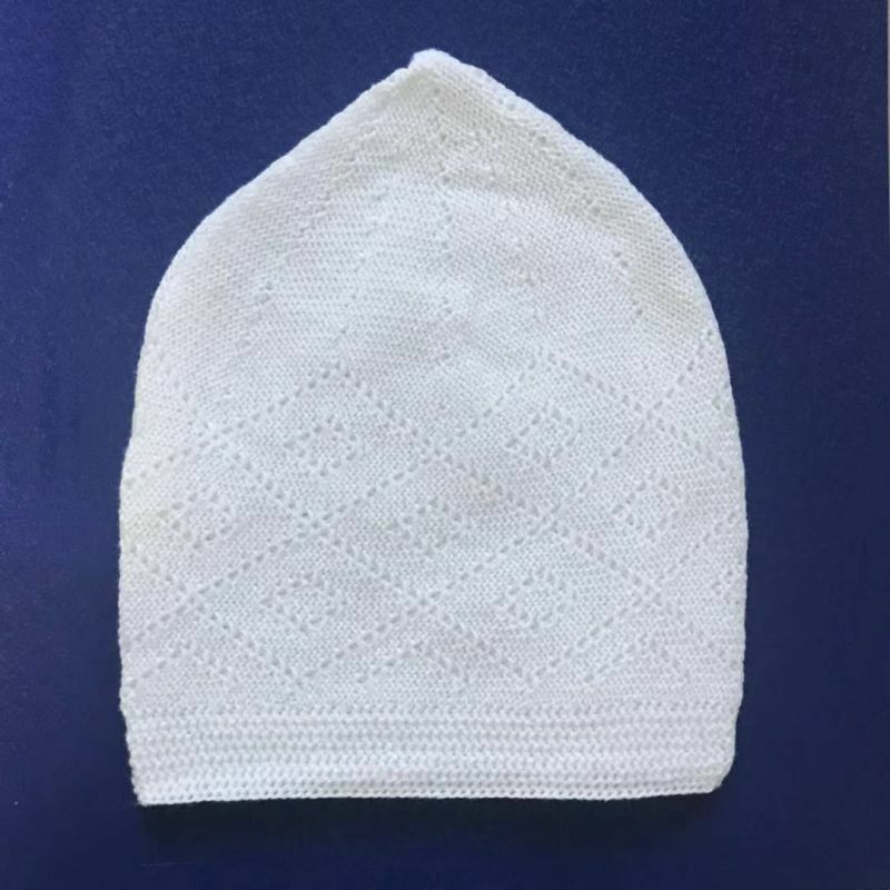 Fez Muslim Caps For Men Clothing Freeshipping Turkey Prayer Hat Knitted Kufi Kippah Islamic Saudi Arabia Jewish Mesh Wool White