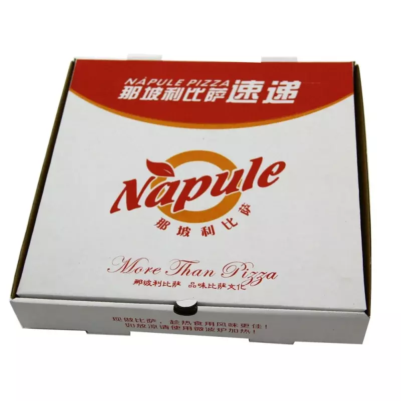 Prodotto personalizzato cina Guangzhou a buon mercato di alta qualità design stampato personalizzato fustellato flauto ondulato imballaggio pizza bo