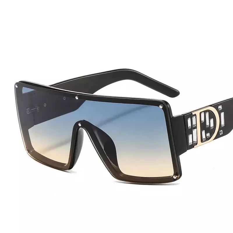 New Fashion Square Sunglasses Men Women Shield Goggle Gradients Lens Frame Luxury Brand Designer Sun Glasses UV400 gafas de sol