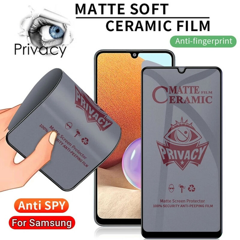 Privacy screen protectors voor samsung a53 a52 a72 a51 a71 a32 a21 a50 a50 a 70 a 52s a73 anti-spionagefilm voor samsung s21 s22 plus s20 fe