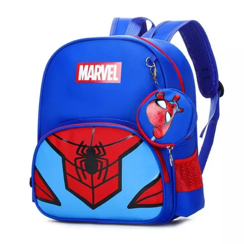 Marvel Superhero Large Capacity Backpack para crianças, Mochila de armazenamento para jardim de infância Kids, Desenhos animados Capitão América, Iron Man Impresso