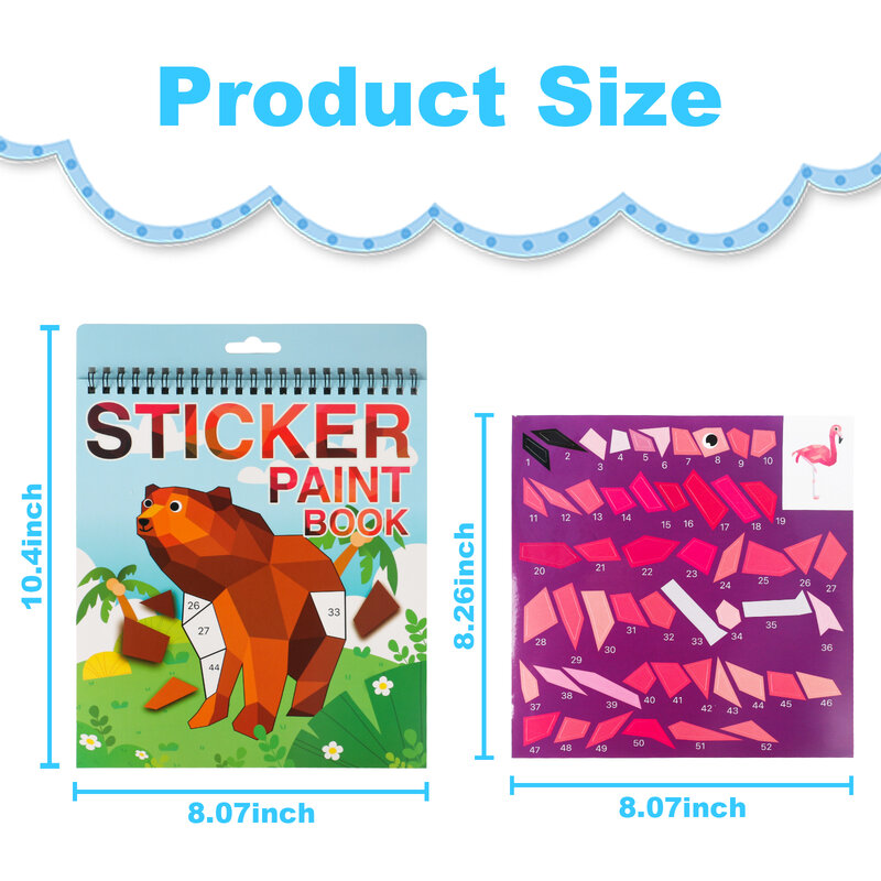 1 Stuks Sticker Boek Ambachten Voor Kinderen Leeftijden 4-8, Sticker Voor Nummer Voor Hersenen Games, Geschenken, Reizen Speelgoed