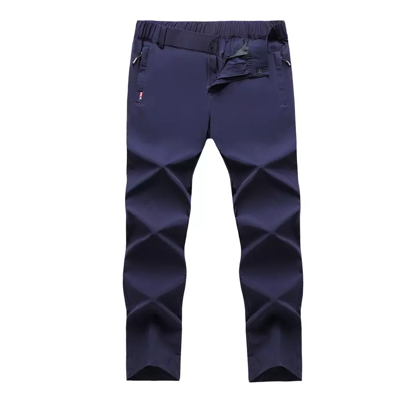 Duże rozmiary męskie spodnie na lato duży rozmiar lodowy jedwab Stretch oddychające proste nogawki 6XL szybkie suche gumki czarne spodnie