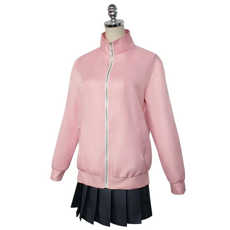 Bocchi The Rock Gotou Hitori Cosplay Costume Gotou Hitori Cosplay Costume JK Uniform Pink Jacket Skirt Wig Suit Anime Cosplay