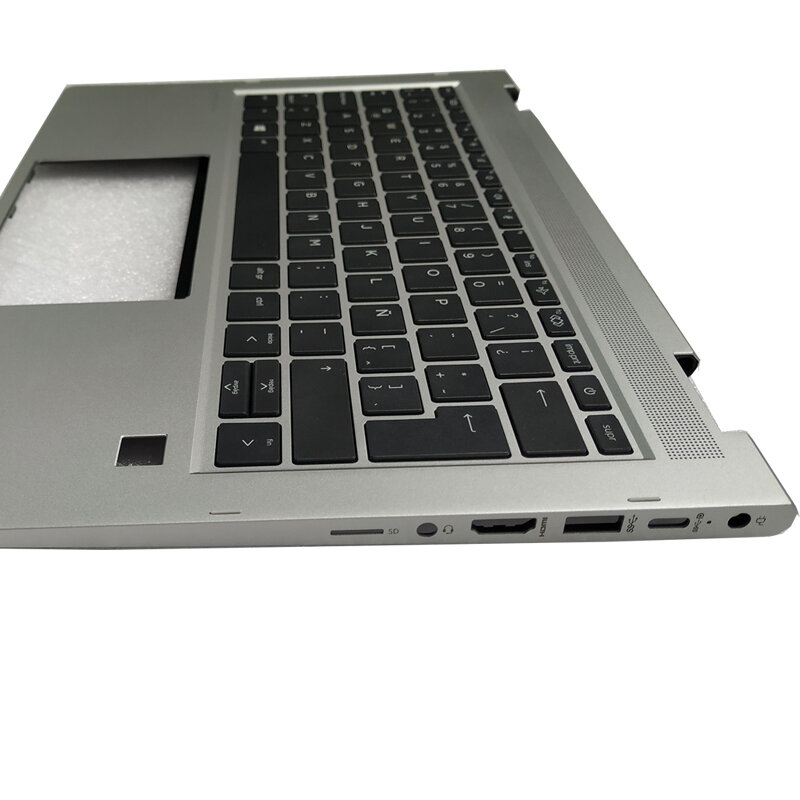 Teclado español/Latino para ordenador portátil ProBook x360 435 G7 M03444-161, con reposabrazos, sin retroiluminación