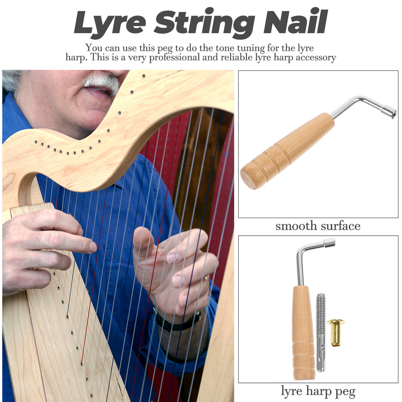 Lyre Harp Pegs Tuning Pegnail Accessory Replacement Professional Part String Accessories Pin