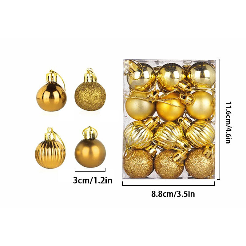 3cm Weihnachts baum Ball Tasche hängen Home Party Dekoration Weihnachts baum Ball hängen Anhänger Decke Weihnachts ball