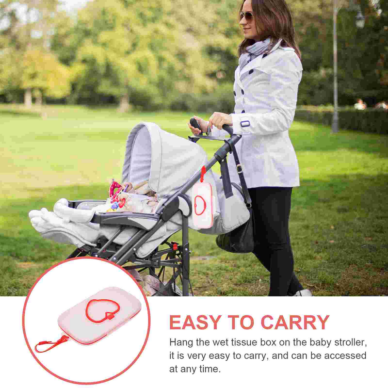 1Pc Portable Outdoor Use Baby Diaper Bag Box Baby Stroller Hanging Wipes Case