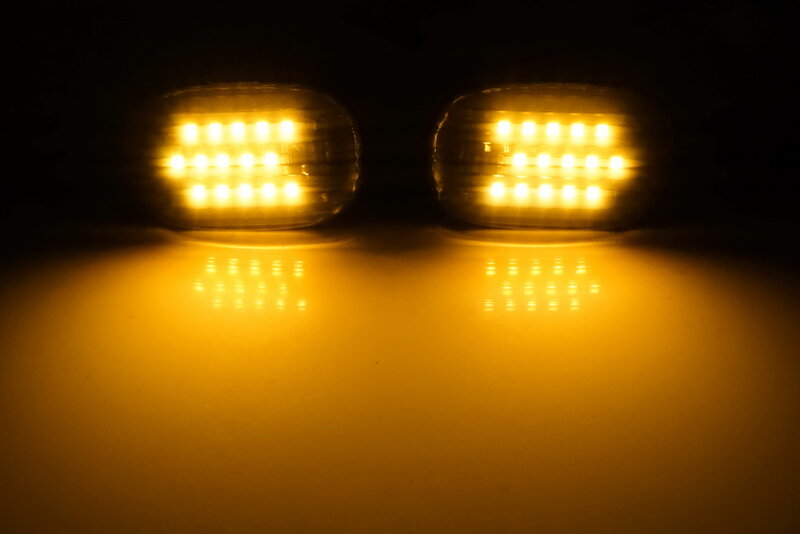 Lampu Penanda Sisi LED Kuning Berurutan Lensa Hitam 2x untuk Toyota Celica 1994-2006