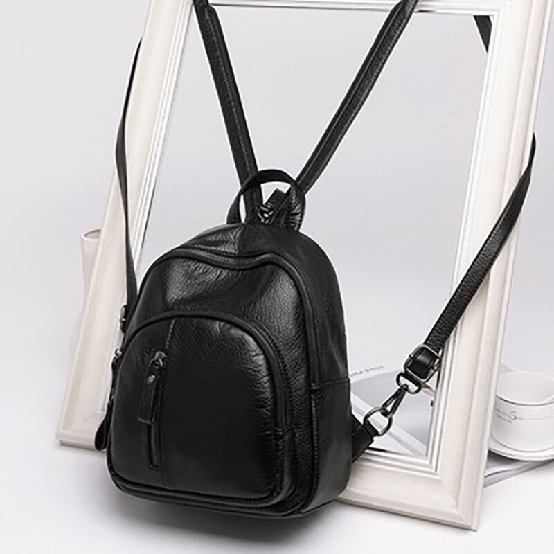 1PC Anti-theft Soft PU Leather Backpack  Ladies Mini Travel Backpack School Bags Girls Women Vintage Shoulder Bag